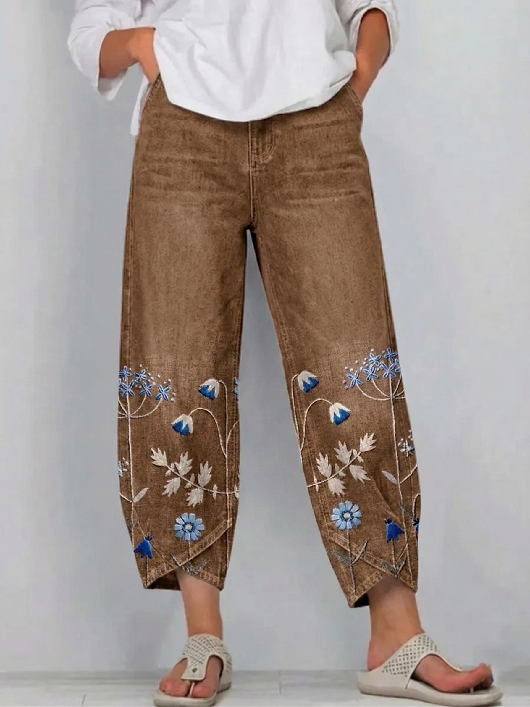 Hazel | Embroidered Casual Trousers