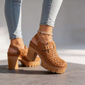 Florence | Platform Cutout Clog Heel