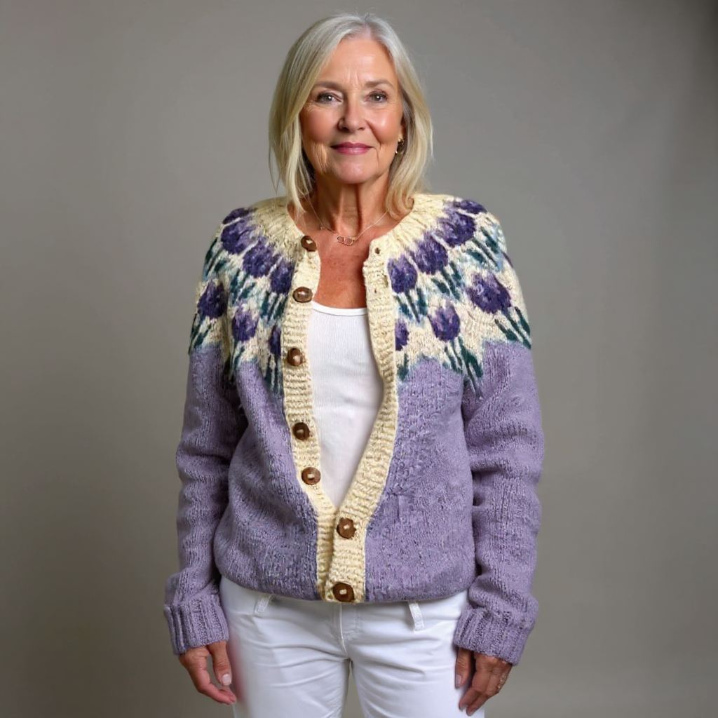 Philippa | Patterned Knit Cardigan