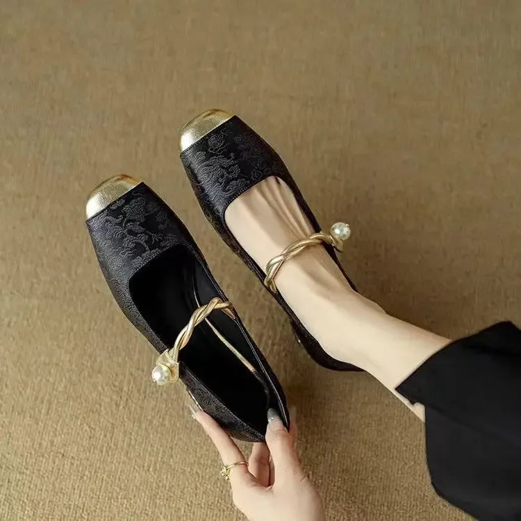 Celeste | Pearl-Strap Mary Jane Shoes