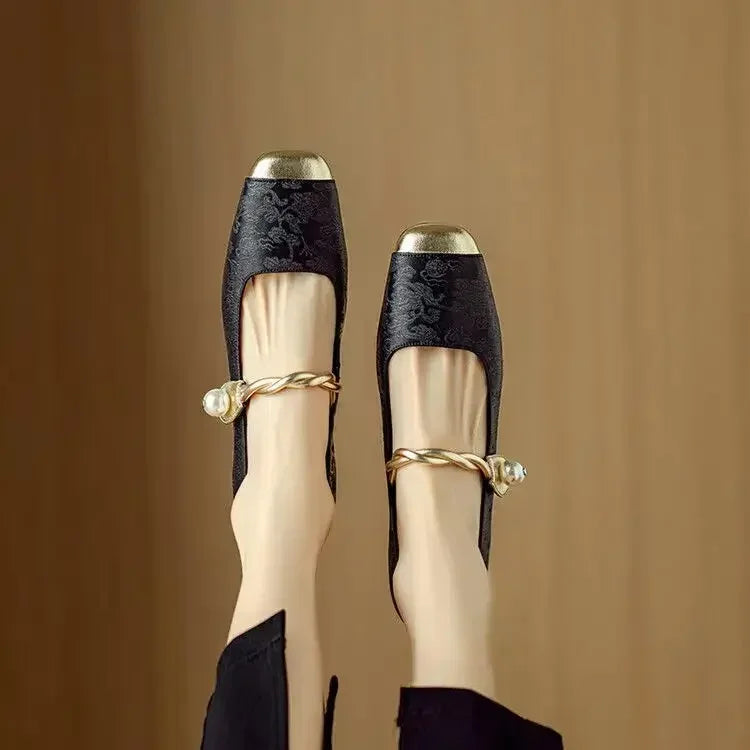 Celeste | Pearl-Strap Mary Jane Shoes