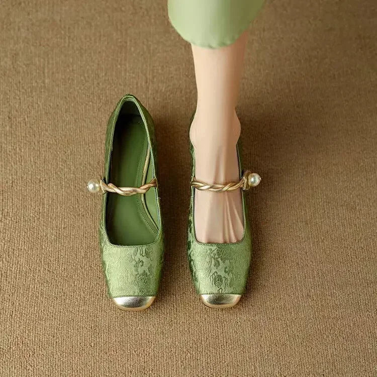 Celeste | Pearl-Strap Mary Jane Shoes