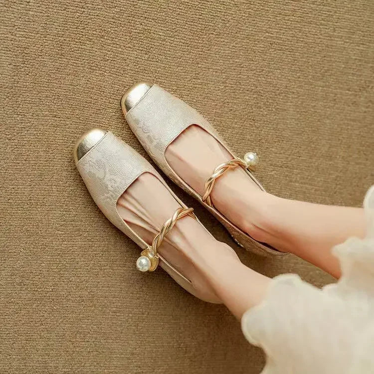 Celeste | Pearl-Strap Mary Jane Shoes