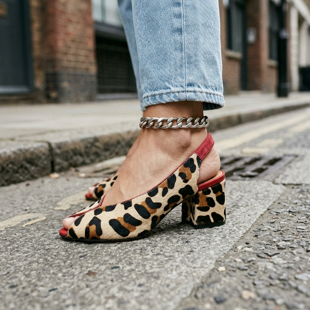 Ruth | Leopard Slingback Heels