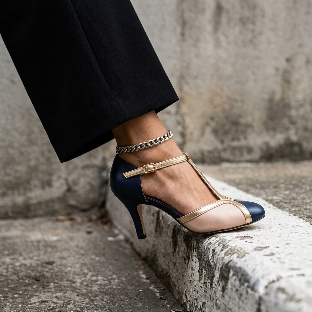 Susan | T-Strap Comfort Heels