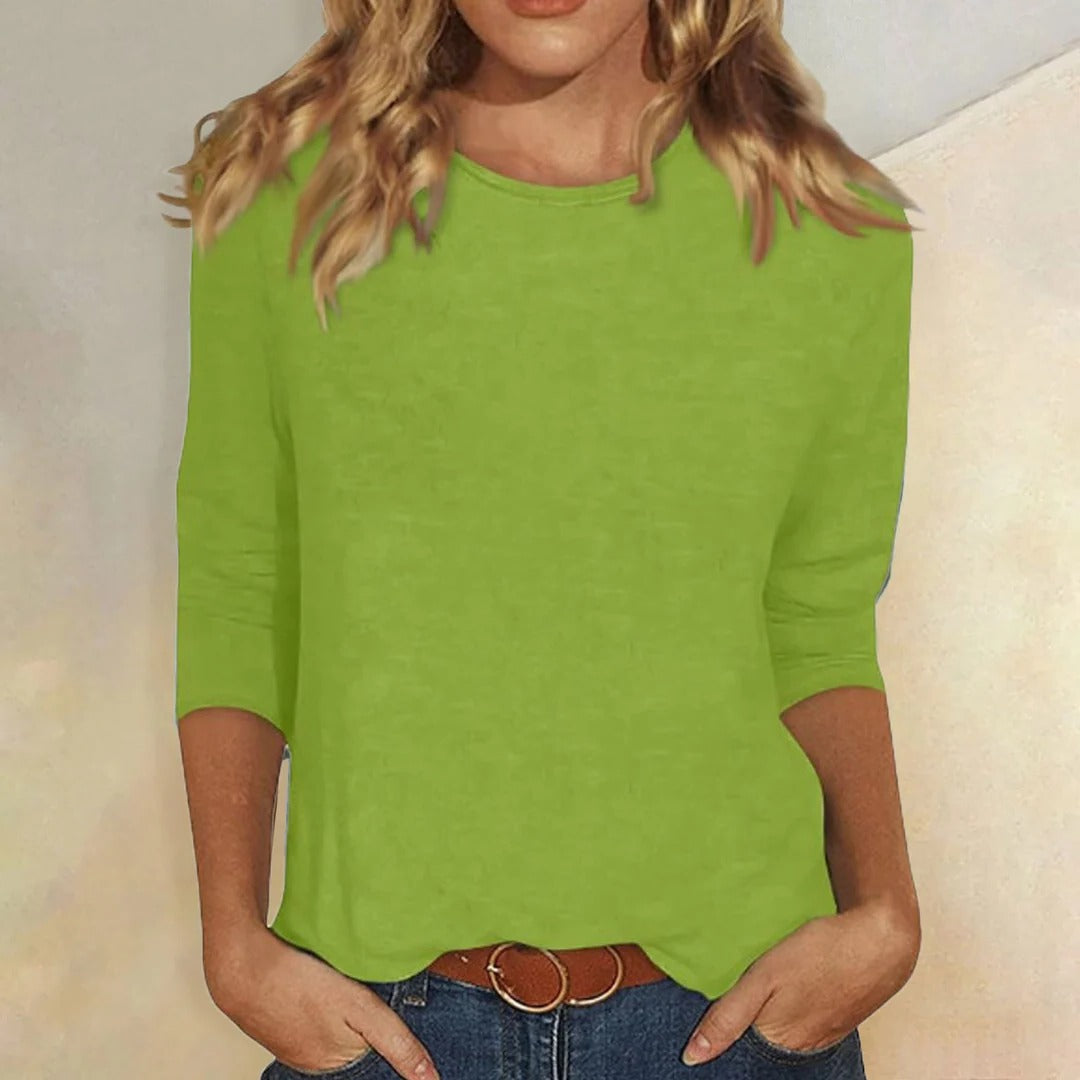 Stella | Crew Neck 3/4 Sleeve Top