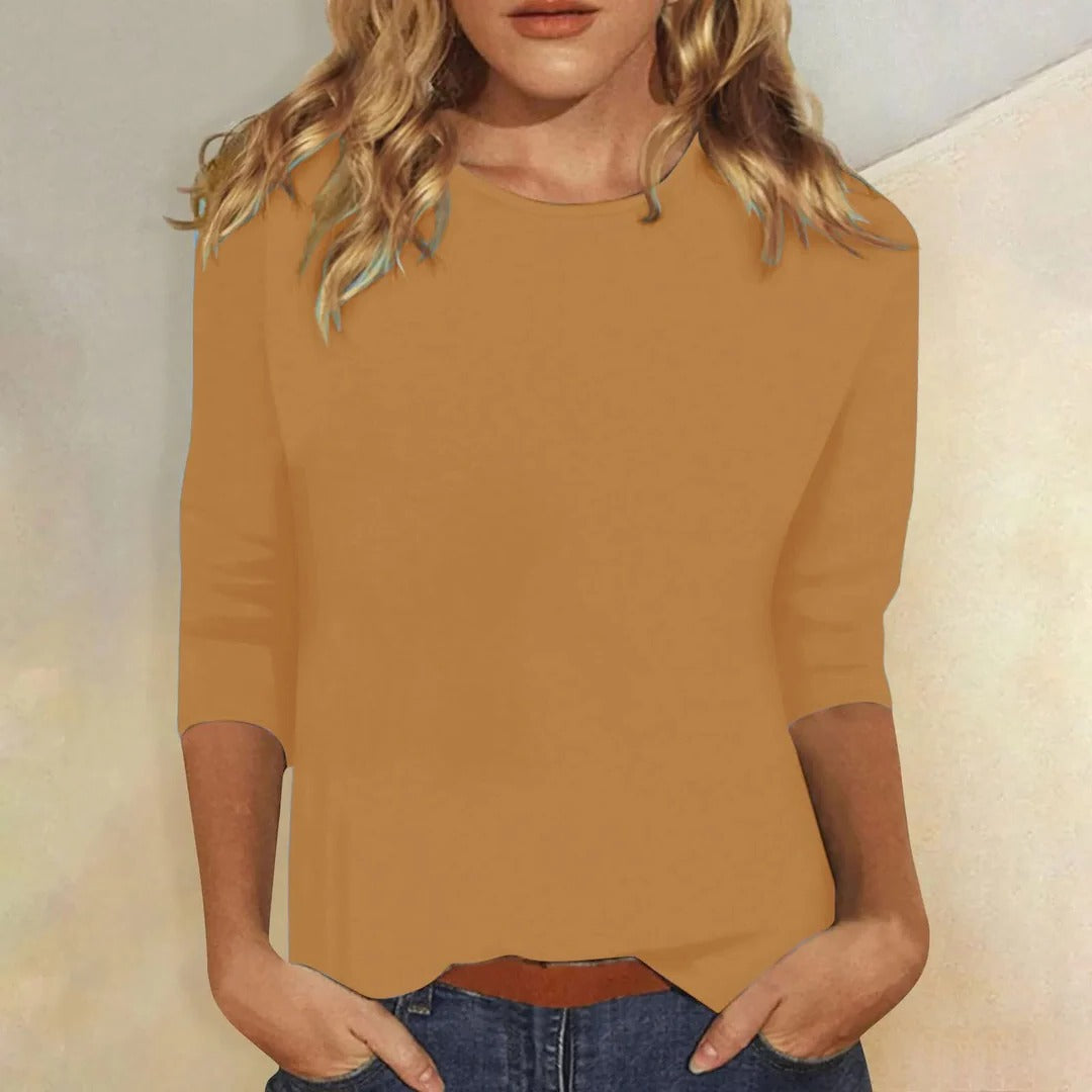 Stella | Crew Neck 3/4 Sleeve Top