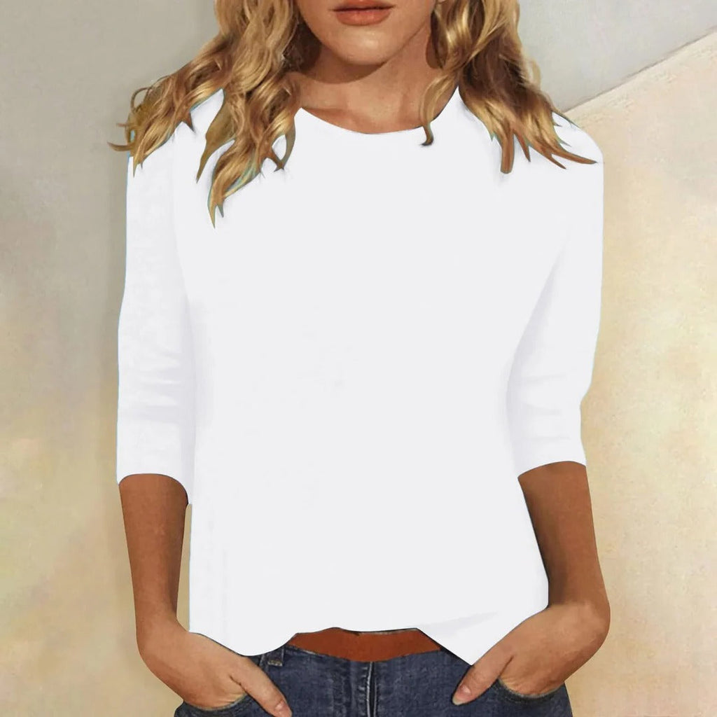 Stella | Crew Neck 3/4 Sleeve Top