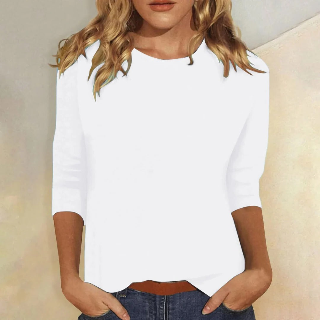Stella | Crew Neck 3/4 Sleeve Top