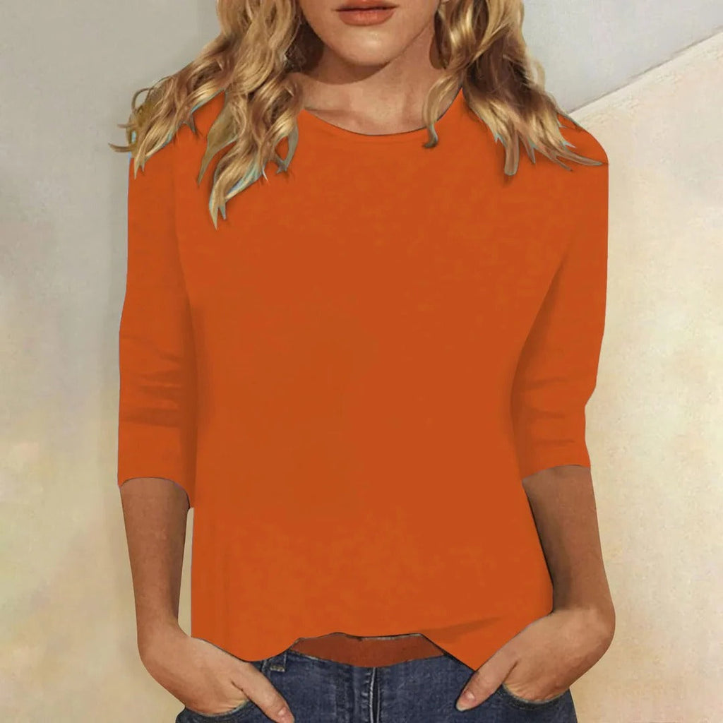 Stella | Crew Neck 3/4 Sleeve Top