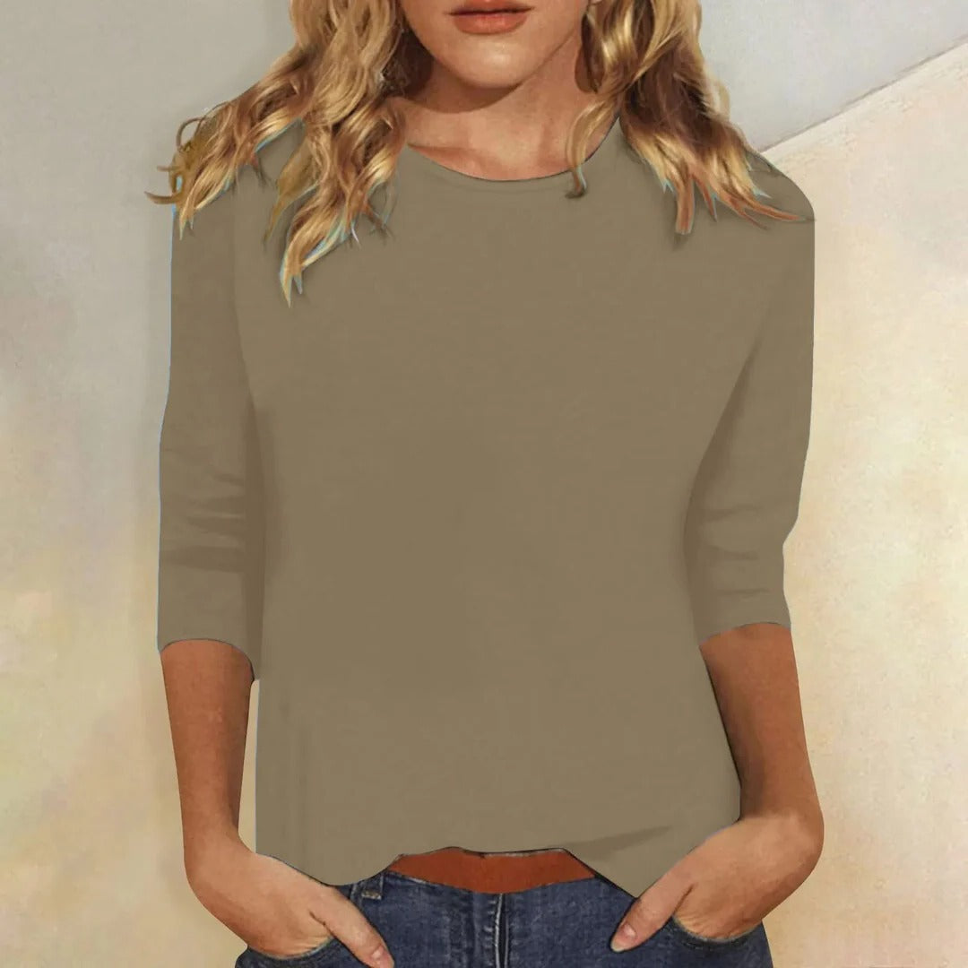 Stella | Crew Neck 3/4 Sleeve Top