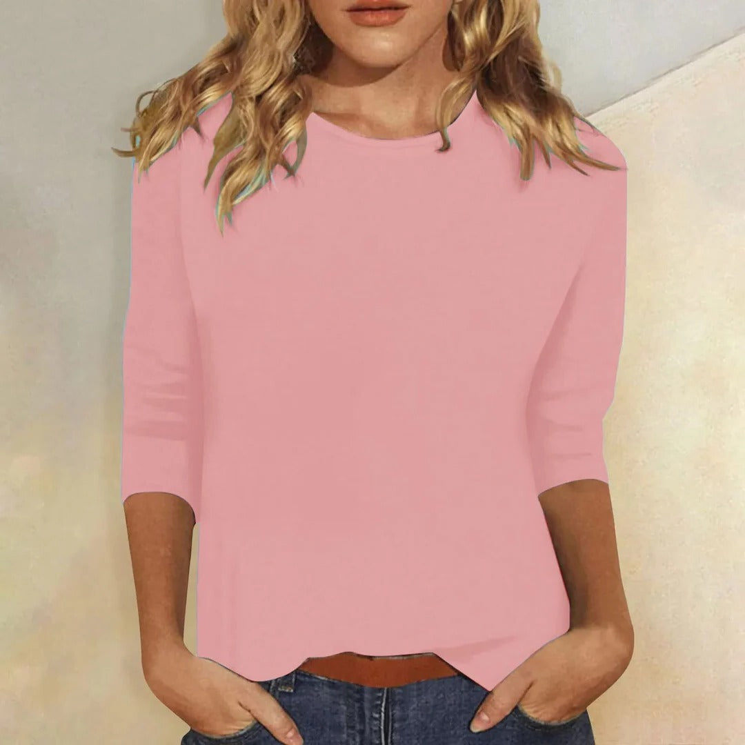 Stella | Crew Neck 3/4 Sleeve Top