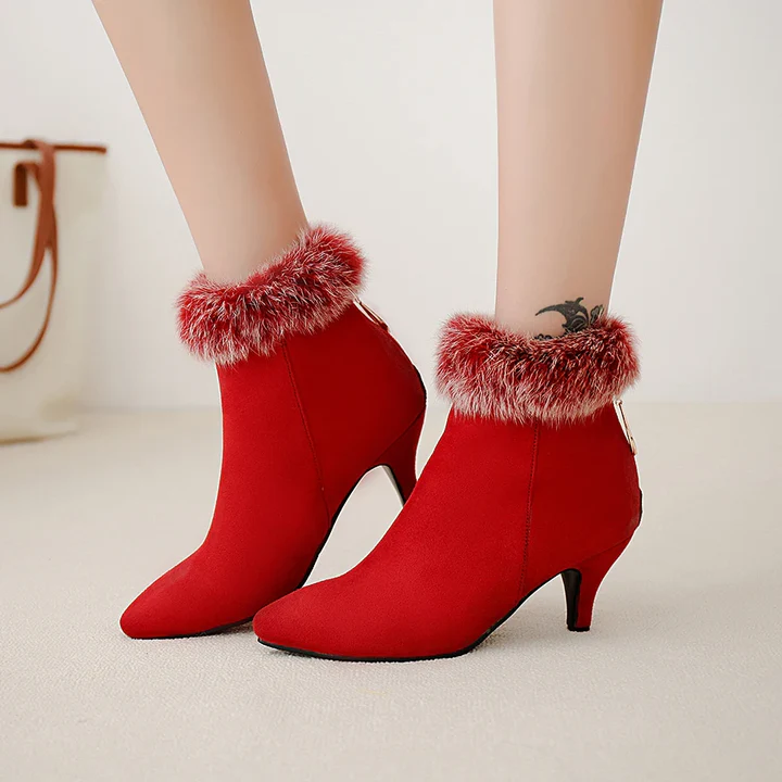 Evelyn | Faux-Fur Trim Boots