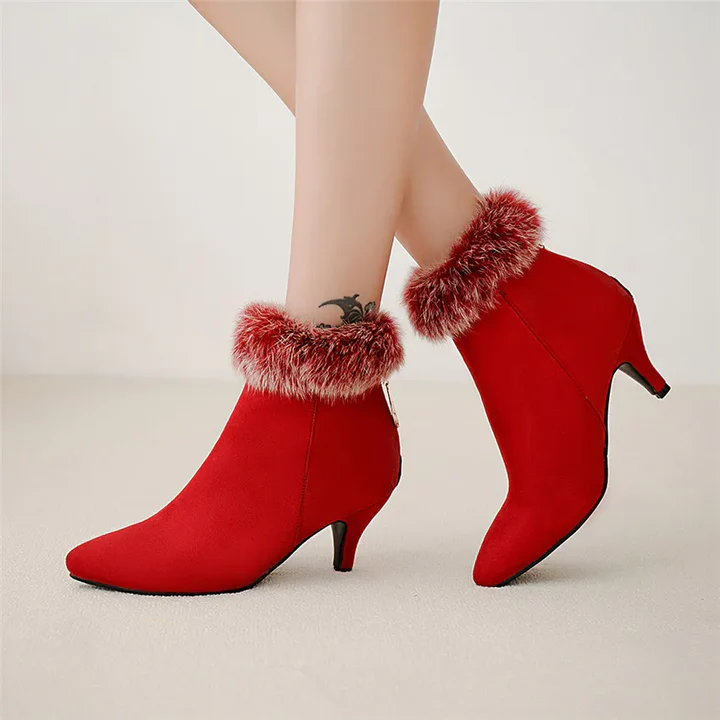 Evelyn | Faux-Fur Trim Boots