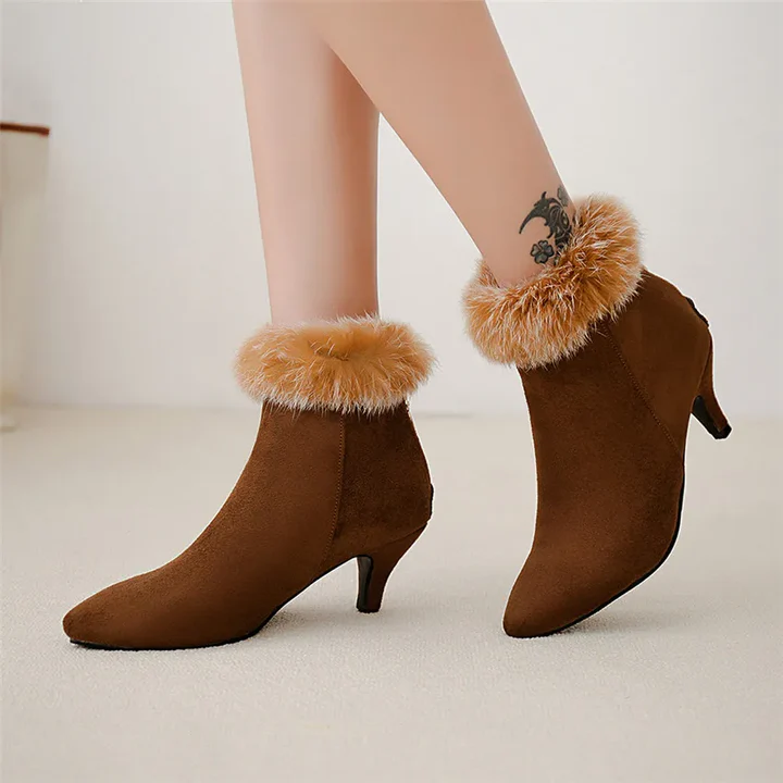 Evelyn | Faux-Fur Trim Boots