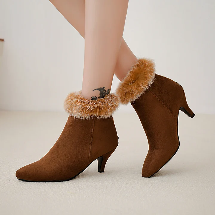 Evelyn | Faux-Fur Trim Boots