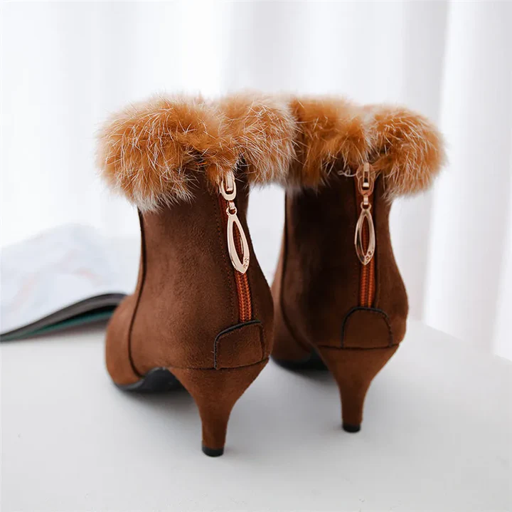 Evelyn | Faux-Fur Trim Boots