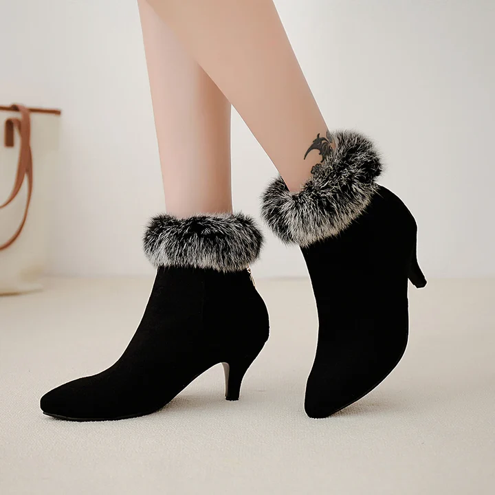 Evelyn | Faux-Fur Trim Boots