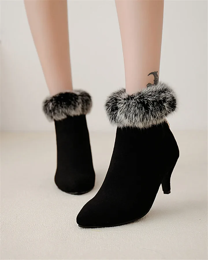 Evelyn | Faux-Fur Trim Boots