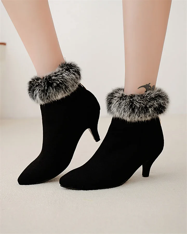 Evelyn | Faux-Fur Trim Boots