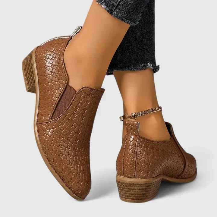Doris | Woven Ankle Booties