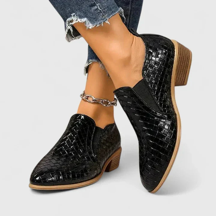 Doris | Woven Ankle Booties