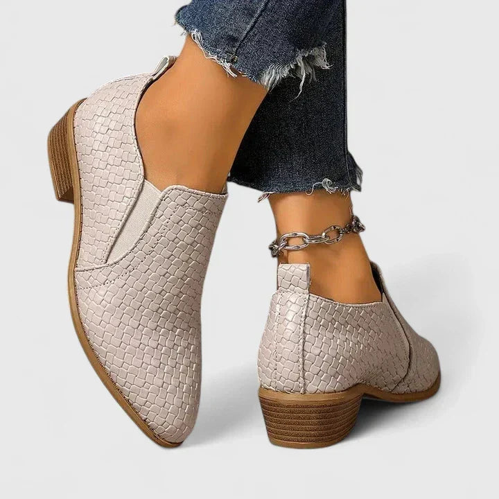 Doris | Woven Ankle Booties