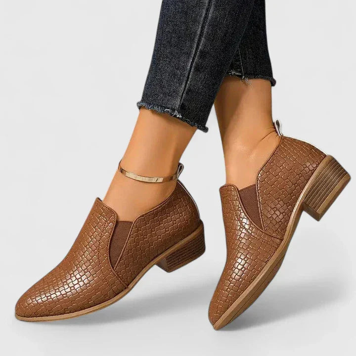 Doris | Woven Ankle Booties