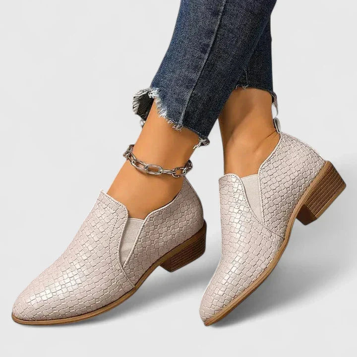 Doris | Woven Ankle Booties