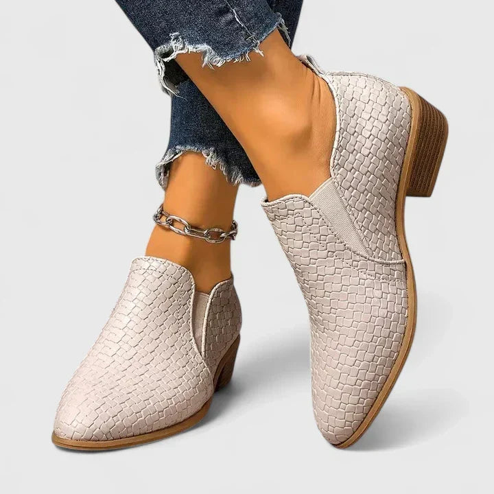 Doris | Woven Ankle Booties