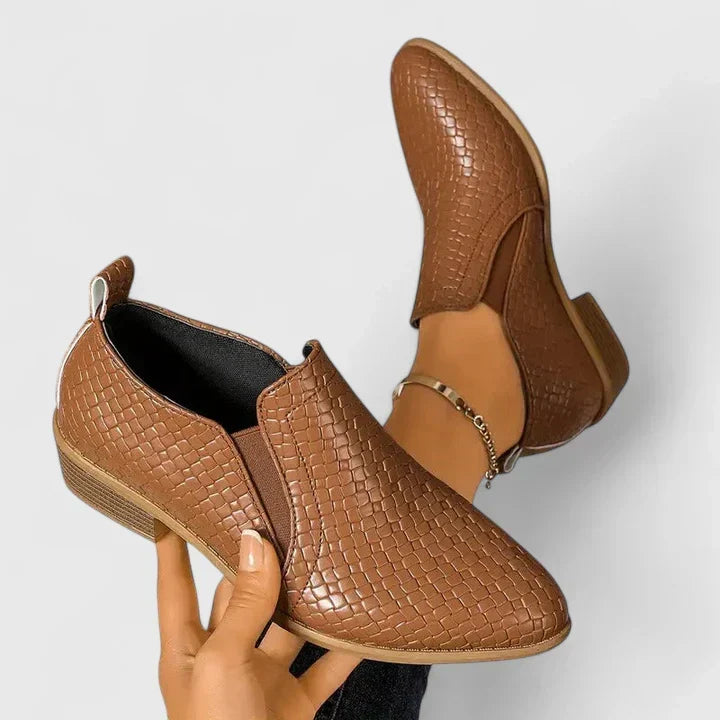 Doris | Woven Ankle Booties