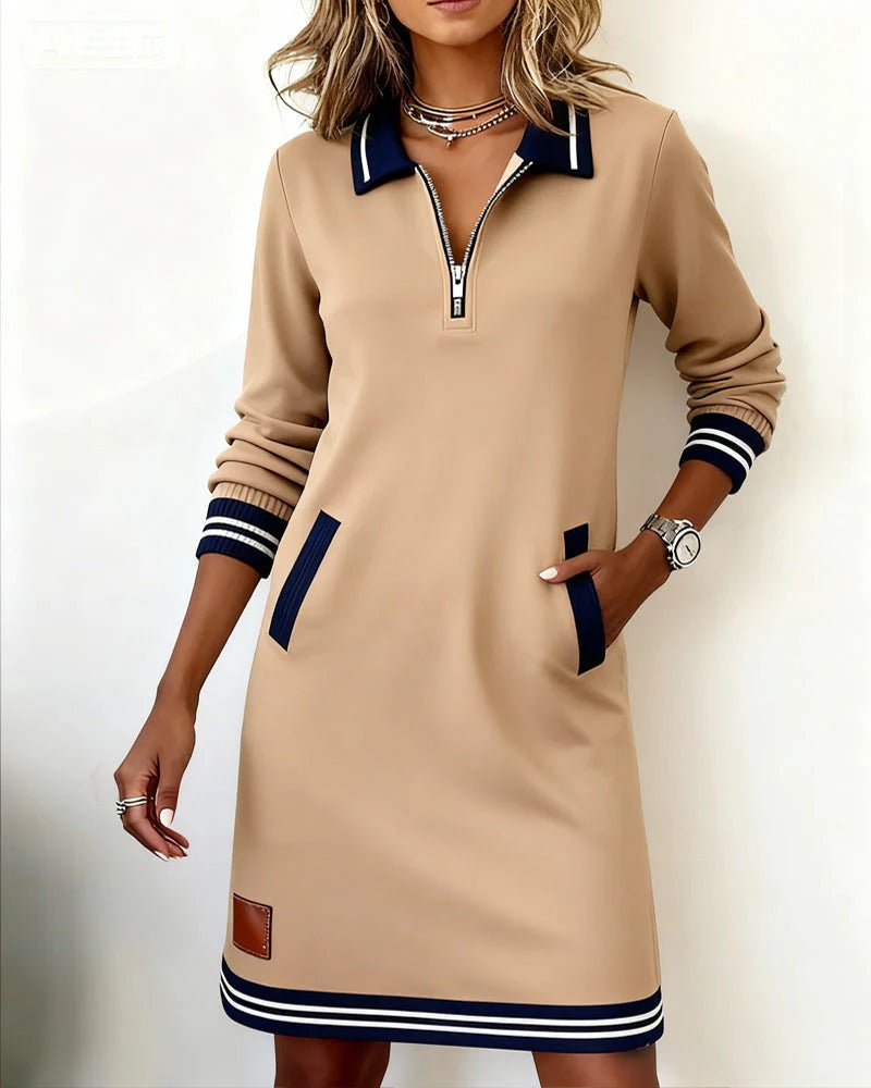 Noelle | Zip-Collar Dress