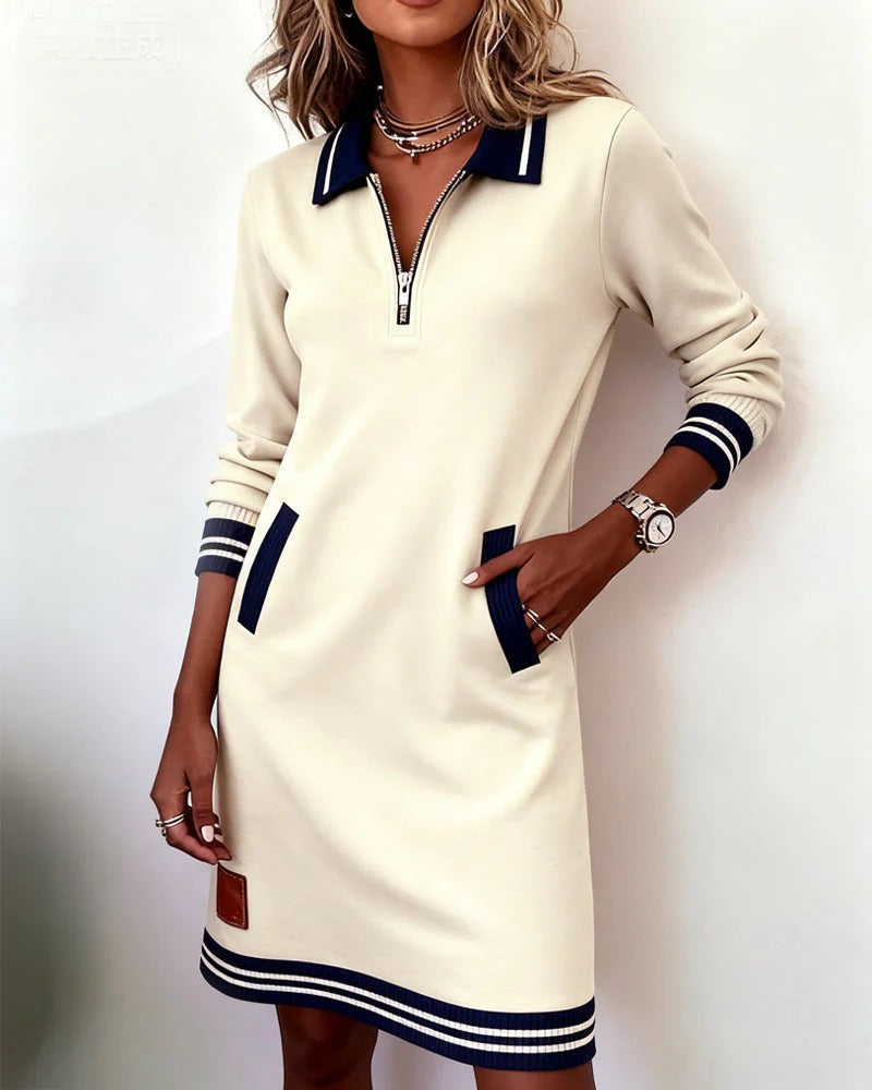 Noelle | Zip-Collar Dress