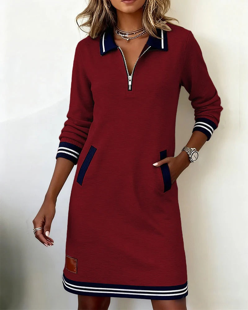 Noelle | Zip-Collar Dress