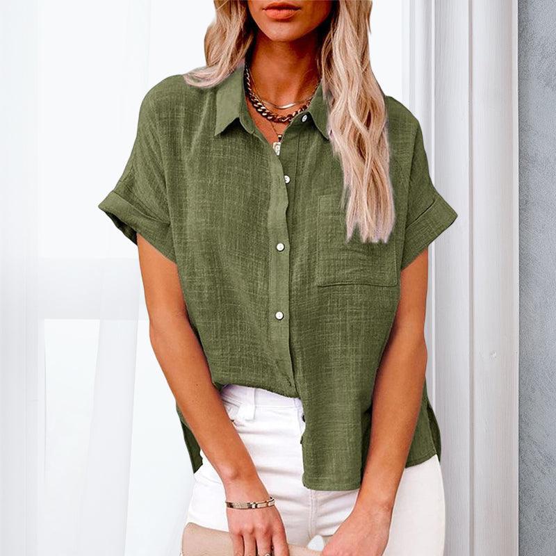 Eleanor | Short-Sleeve Pocket Blouse