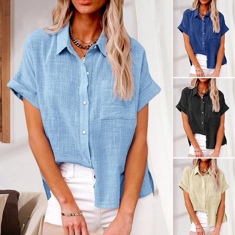 Eleanor | Short-Sleeve Pocket Blouse