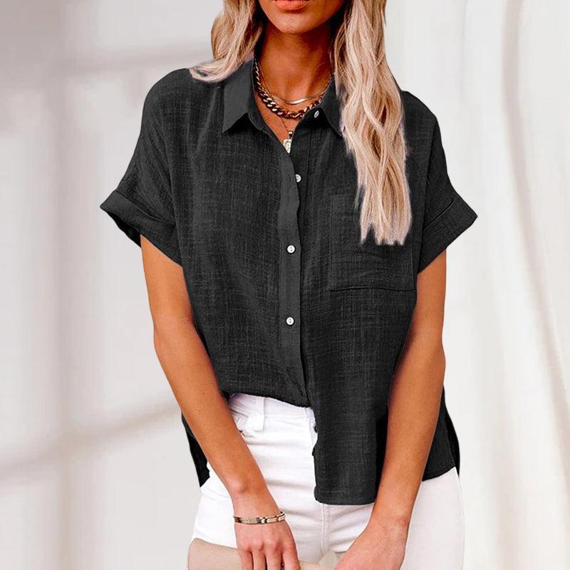 Eleanor | Short-Sleeve Pocket Blouse