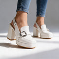 Lourdes | Platform Slingback Loafer Heel