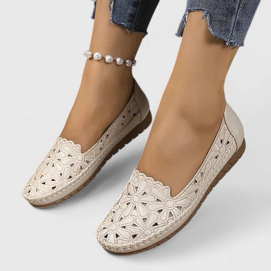 Lydia Perforated Slip-On Flats