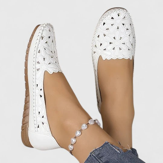 Lydia Perforated Slip-On Flats