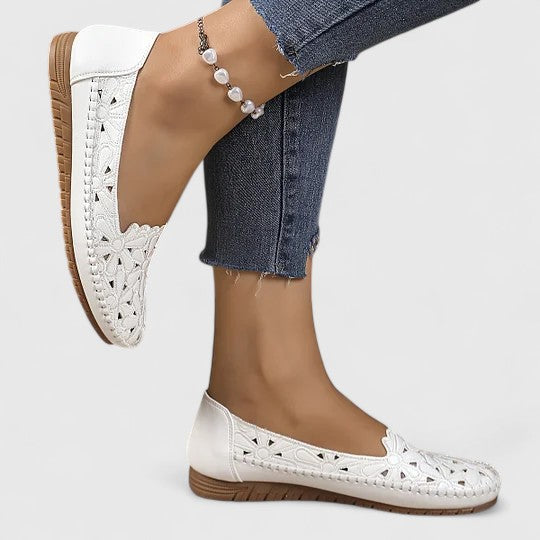 Lydia Perforated Slip-On Flats