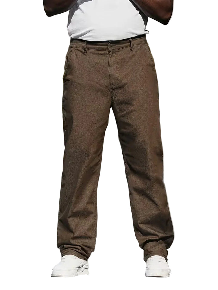 Men’s Straight-Leg Pants with Elastic Waistband