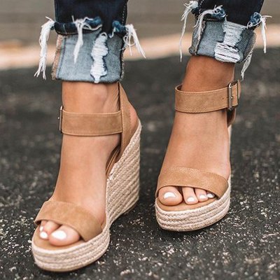 Natalie Espadrille Wedge Sandals
