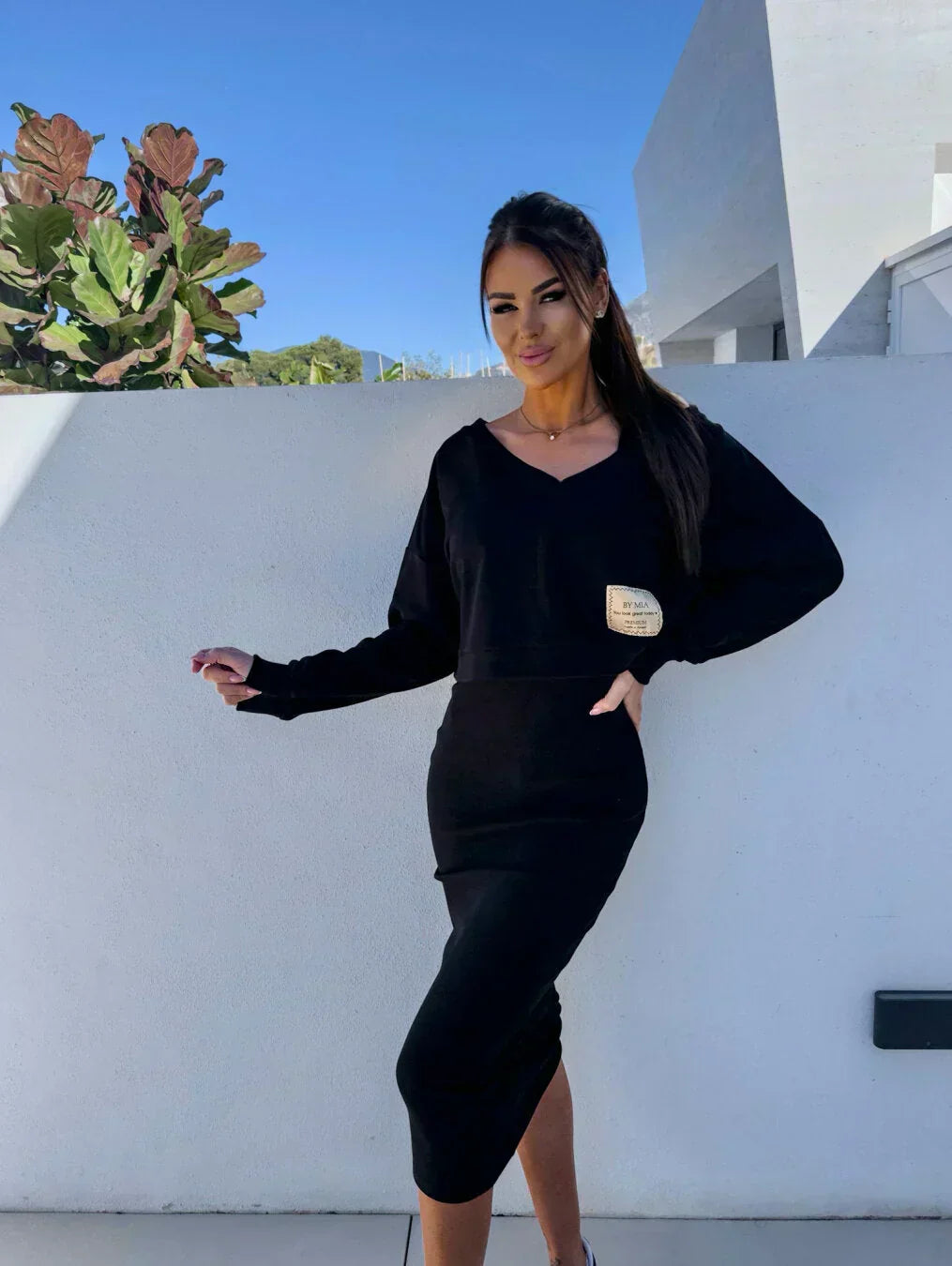 Georgina | Knit Overlay Dress Set