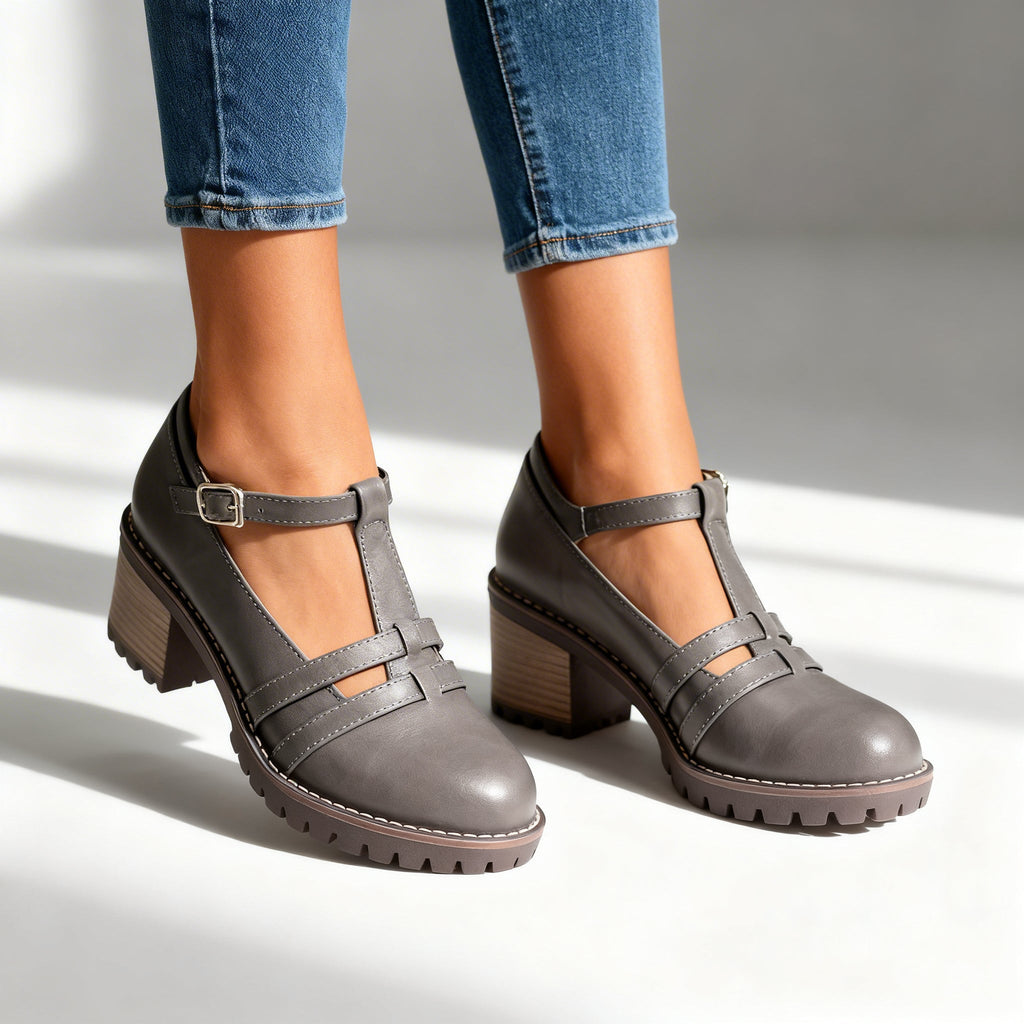 Romilly | T-Strap Block Heel Loafer