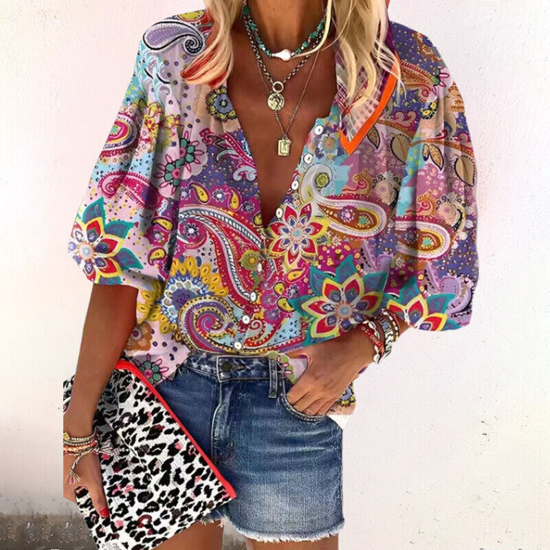 Maria | Floral Button Blouse