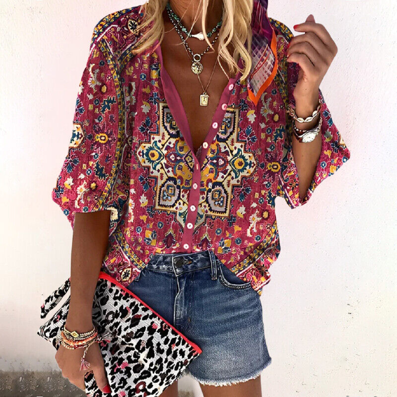 Maria | Floral Button Blouse