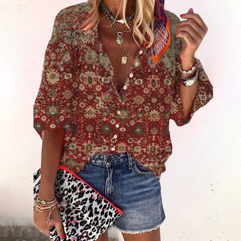 Maria | Floral Button Blouse