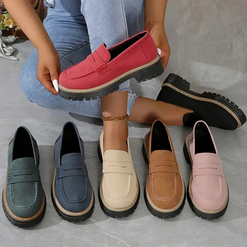 Fritha | Suede Slip-On Loafers