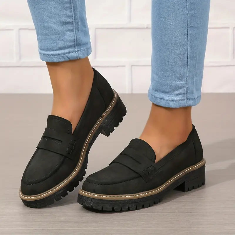 Fritha | Suede Slip-On Loafers